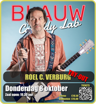 Blauw comedylab- cultuurlab- roel c. verburg — theater in Delft